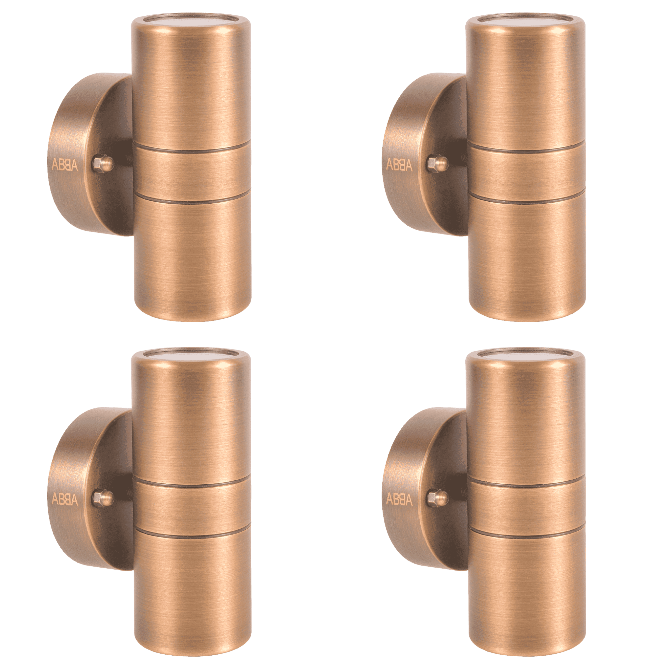 SCB05 4x/8x/12x Package LED Cylinder Up Down Light 2 Directional Brass Sconce Lighting with 12V Low Voltage 5W 3000K Bulb