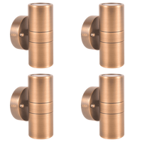 SCB05 4x/8x/12x Package LED Cylinder Up Down Light 2 Directional Brass Sconce Lighting with 12V Low Voltage 5W 3000K Bulb
