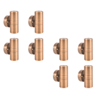 SCB05 4x/8x/12x Package LED Cylinder Up Down Light 2 Directional Brass Sconce Lighting with 12V Low Voltage 5W 3000K Bulb