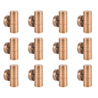 SCB05 4x/8x/12x Package LED Cylinder Up Down Light 2 Directional Brass Sconce Lighting with 12V Low Voltage 5W 3000K Bulb