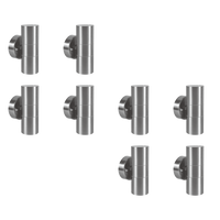 SCS06 4x/8x/12x Package LED Stainless Steel Cylinder Up Down Light 2 Directional Sconce Lighting with 12V Low Voltage 5W 3000K Bulb