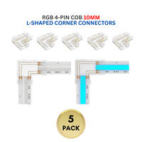 5-Pack SLD 4-Pin Low-Voltage for RGB COB Dotless Strip Light Connectors 10mm
