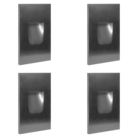 STA06 4x/8x/12x Package 3.5W Rectangular Waterproof Vertical 3000K Warm White Integrated 12V Low Voltage LED Aluminum Stair Step Light Wall Lighting Fixture