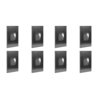 STA06 4x/8x/12x Package 3.5W Rectangular Waterproof Vertical 3000K Warm White Integrated 12V Low Voltage LED Aluminum Stair Step Light Wall Lighting Fixture