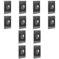 STA06 4x/8x/12x Package 3.5W Rectangular Waterproof Vertical 3000K Warm White Integrated 12V Low Voltage LED Aluminum Stair Step Light Wall Lighting Fixture