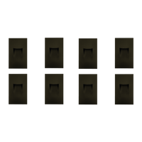 STA06 4x/8x/12x Package 3.5W Rectangular Waterproof Vertical 3000K Warm White Integrated 12V Low Voltage LED Aluminum Stair Step Light Wall Lighting Fixture