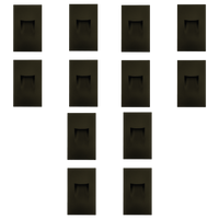 STA06 4x/8x/12x Package 3.5W Rectangular Waterproof Vertical 3000K Warm White Integrated 12V Low Voltage LED Aluminum Stair Step Light Wall Lighting Fixture