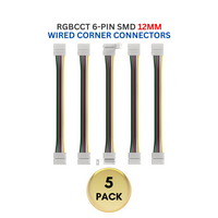 5-Pack SL 6-Pin Low-Voltage for RGBCCT SMD Dotless Strip Light Connectors 12mm