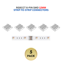 5-Pack SL 6-Pin Low-Voltage for RGBCCT SMD Dotless Strip Light Connectors 12mm