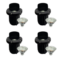 UNB03 4x/8x/12x Package Cast Brass 12V Low Voltage Shielded LED In-ground Well Light IP65 Waterproof with 5W 3000K Bulb