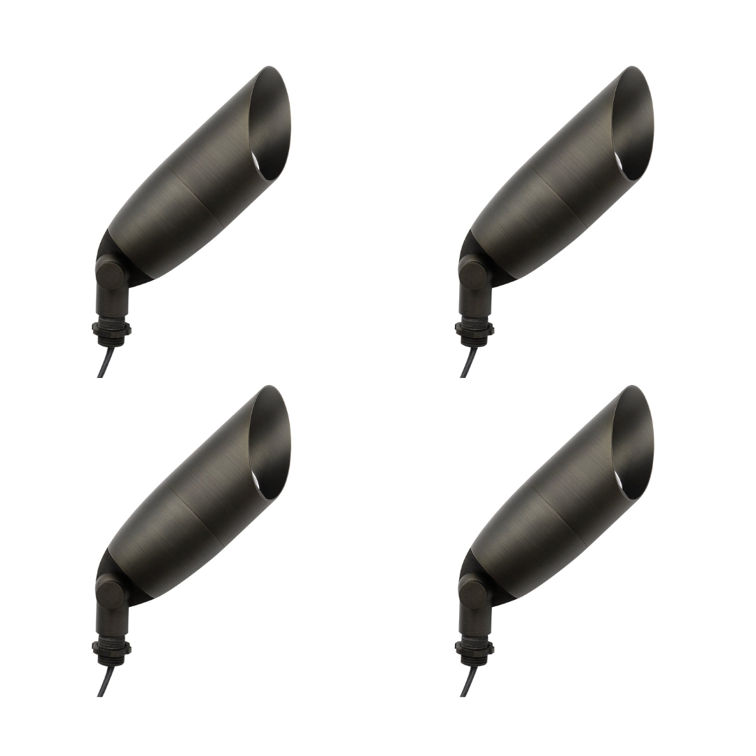 Outdoor Landscape Lighting LED 12V Low Voltage AL15B with MR16 5W 3000K 4x/8x/12x Package Low Voltage Brass Directional Spotlight Outdoor Landscape Lighting 4 Pack