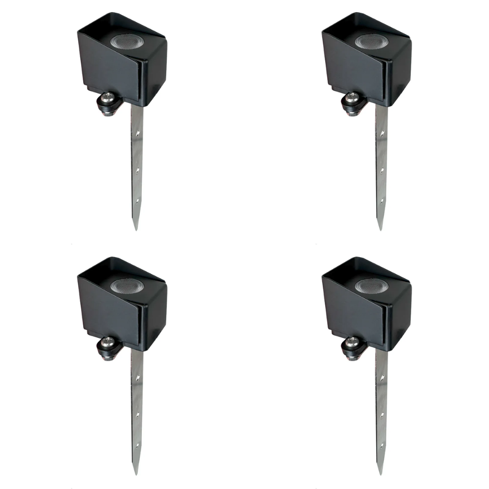 STB22 4x/8x/12x Package 3W 3000K 240LM Cast Brass LED Mini Step Light with Stainless Steel Stake 12V Low Voltage Landscape Lighting