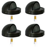 STB09 4x/8x/12x Package LED Brass Round Deck Light Surface Mount 12V Low Voltage Landscape Lighting 3W 2700K Bulb