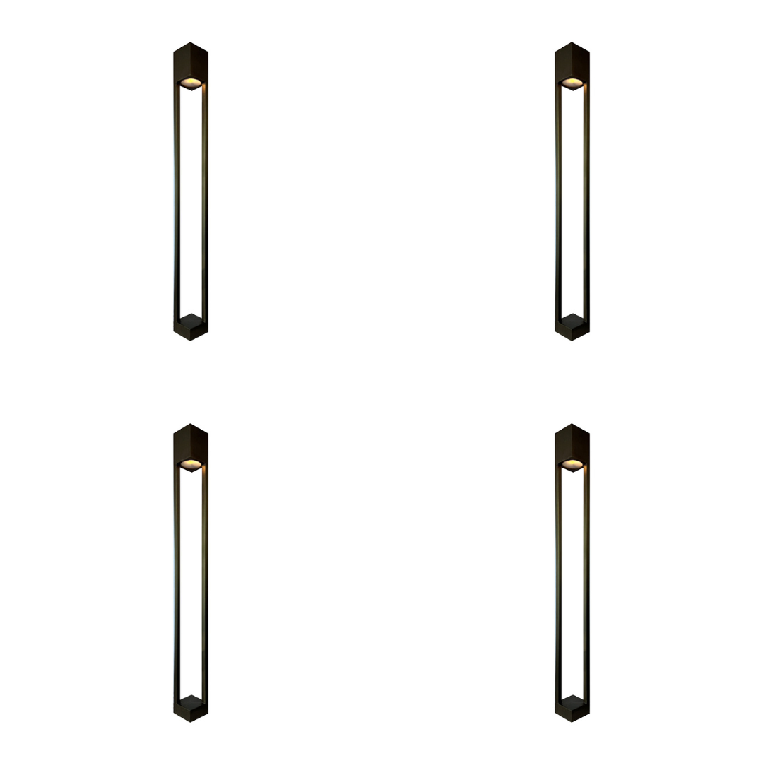 Outdoor Landscape Lighting LED 12V Low Voltage PLB23 4x/8x/12x Package Cast Brass Path and Area Light LED 12V Low Voltage Pathway Outdoor Lighting Landscape Fixture 3W 3000K Bulb 4 Pack
