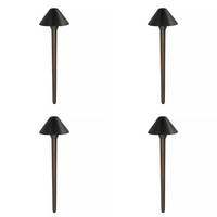 PL80B with G4 3W 3000K 4x/8x/12x Package Solid Brass Mushroom Hat Path Light - Light Bronze Finish Low Voltage Landscape Lighting