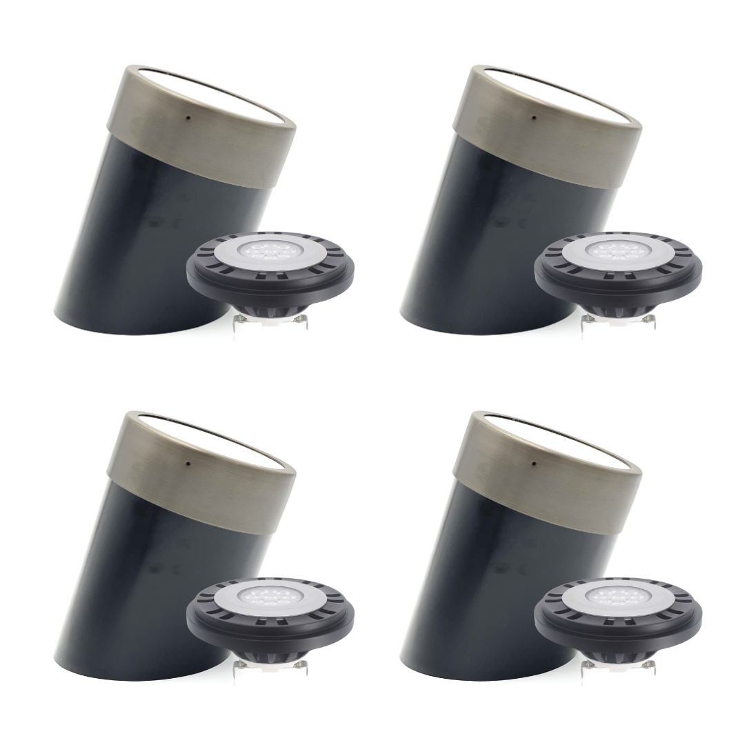 Outdoor Landscape Lighting LED 12V Low Voltage UNBP05 Rein Brown Brass Big In-Ground Well Light 4x/8x/12x PAR36 6W 2700K Package Low Voltage Outdoor Lighting 4 Pack