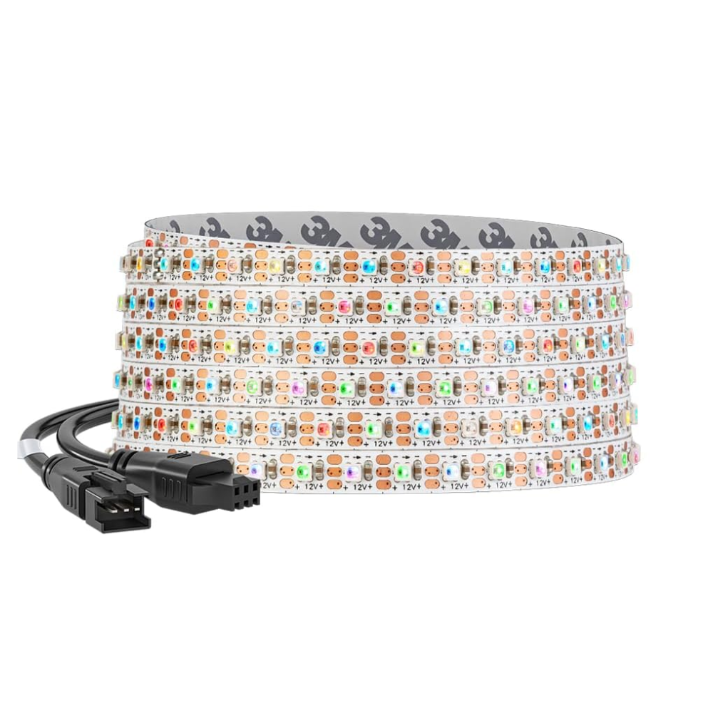 SL16 Strip Light Addressable RGB+IC WS2812B Narrow 2020SMD 5.49W/ft 5mm 16.4ft DC12V Low Voltage LED Indoor IP30 160Pixels/M 800LED SMD UL Listed Tape Light