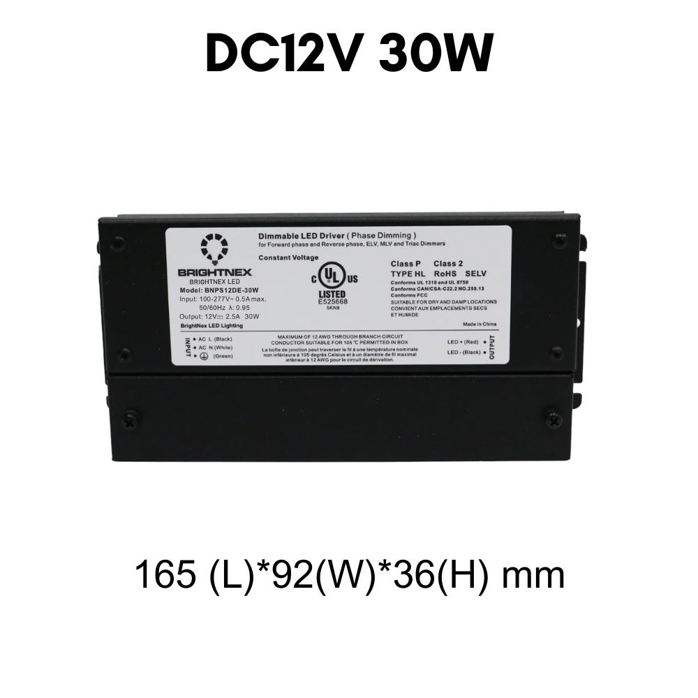 TSDC01 12V/24V DC Low Voltage Dimmable Transformers UL Listed LED Driver Outdoor Rated