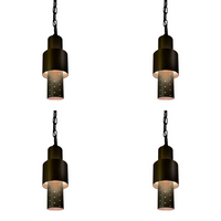 HLB02 4x/8x/12x Package LED 12V Low Voltage Brass Cylinder Pendant Light Hanging Downlight Fixture 5W 3000K Bulb