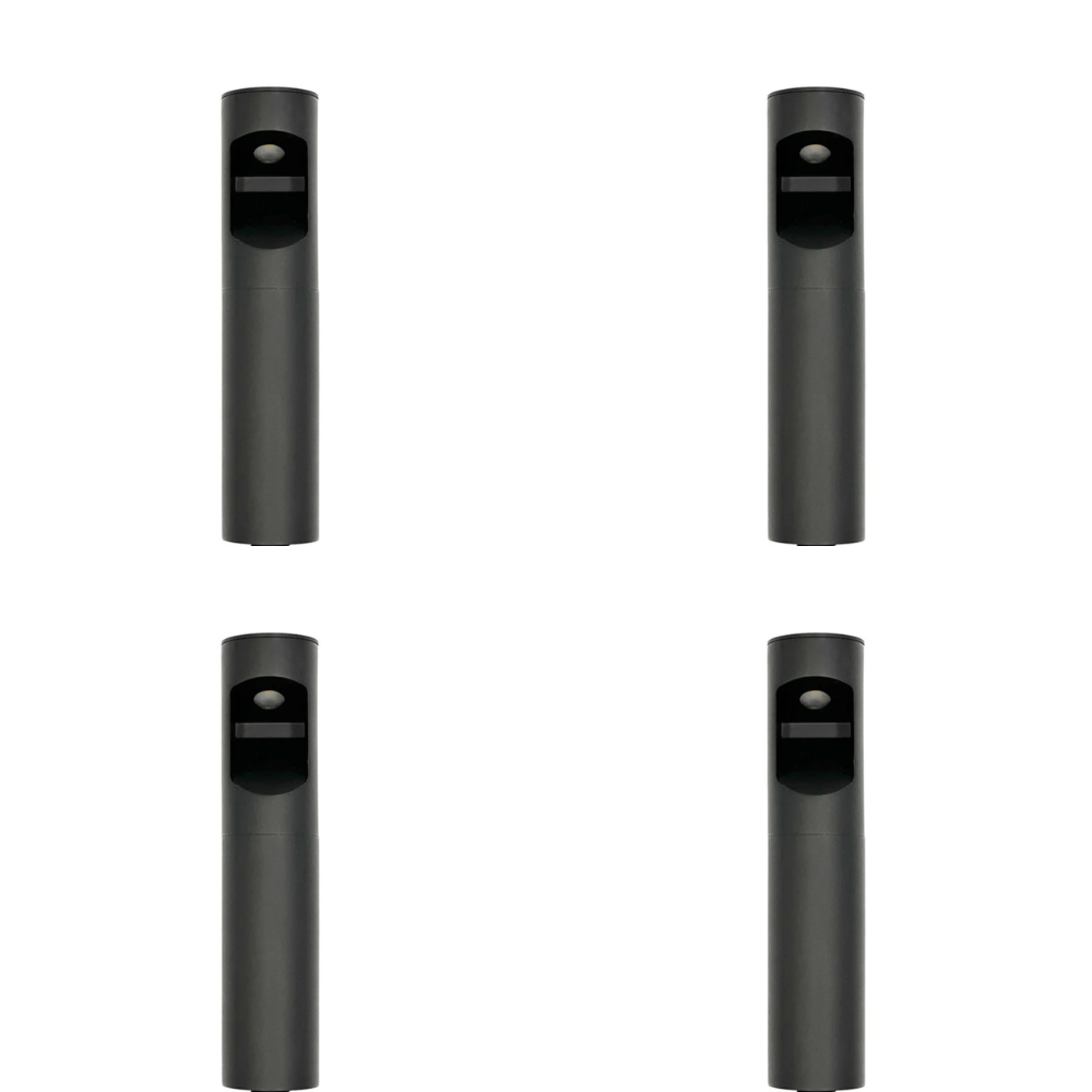 Outdoor Landscape Lighting LED 12V Low Voltage BPLP02 Boyd Brass Bollard 4x/8x/12x 4W 3000K Integrated LED Low Voltage Driveway Light Outdoor Landscape Lighting Black Brass 4 Pack