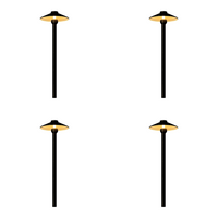 PLB26 4x/8x/12x Package Outdoor Garden Pathway Light | 12V Low Voltage Brass Path Light 3W 2700K Bulb