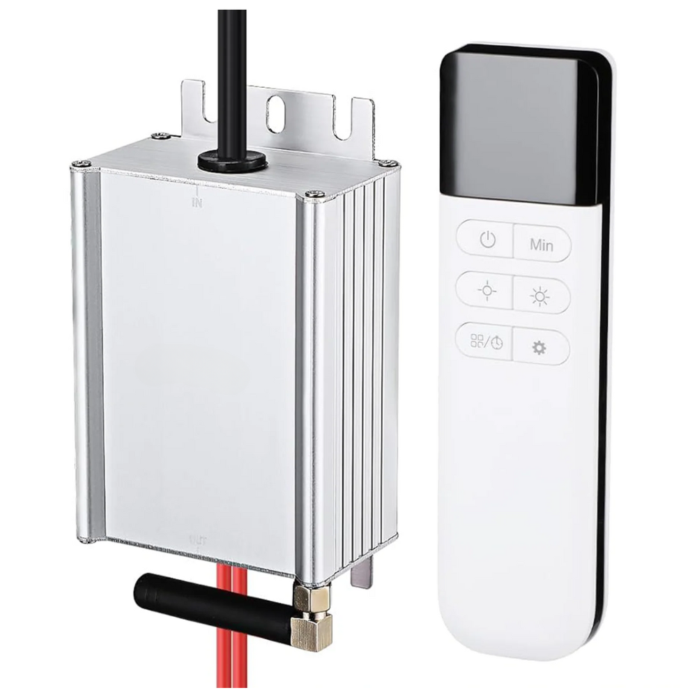 Low Voltage Dimmer for 12V-15V AC Landscape Lighting for Dimmable LED, Halogen and Incandescent Bulbs with Remote Control 120W Max