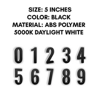 LED Backlit House Number Light 5