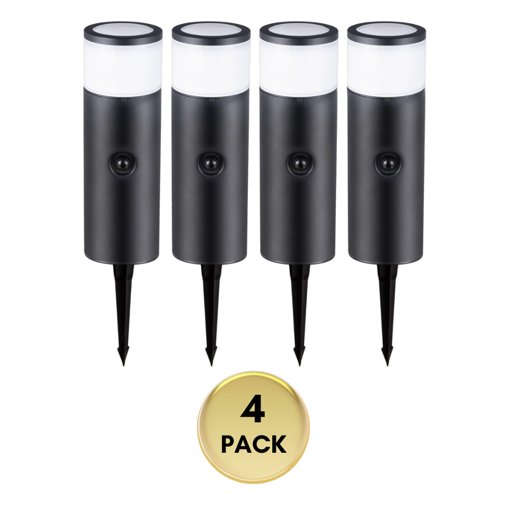 Outdoor Landscape Lighting LED 12V Low Voltage ALP26 4-Pack 11" 5CCT 1800K/2200K/2700K/4000K/5000K 4.5W 320LM Black Aluminum Bollard Path Light Low Voltage Outdoor Lighting IP65