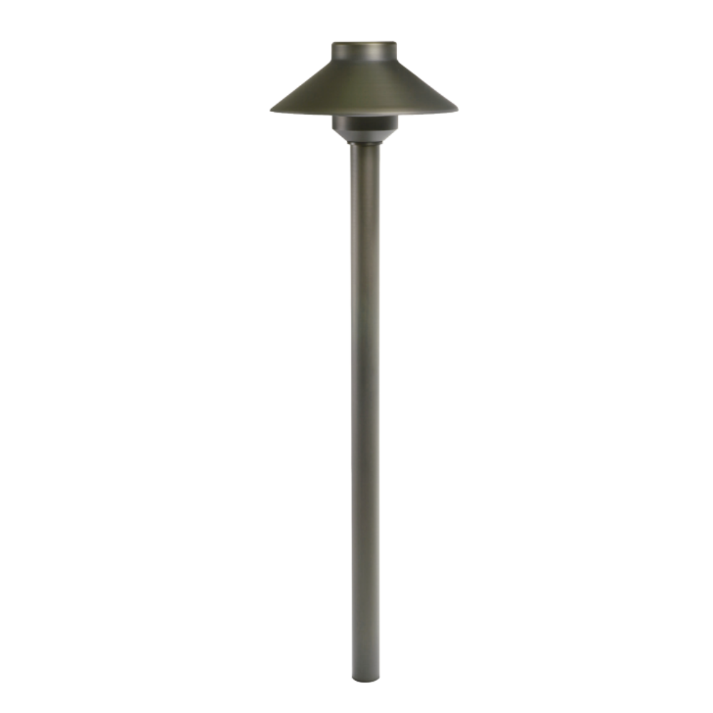 Outdoor Landscape Lighting LED 12V Low Voltage JT-LV-140 Solid Cast Brass Hat Path Light - 12V Low Voltage Landscape Lighting Antique Bronze