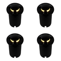 UNS05 4x/8x/12x Package Stainless Steel Tri Directional Three Slit In-Ground 12V Low Voltage LED In Ground Landscape Lighting with 5W 3000K Bulb