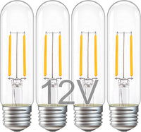 4-Pack T10 12V AC/DC LED E26 Standard Base Light Bulbs Energy Saving Light Bulb for RV, Landscape and Post Lighting Package