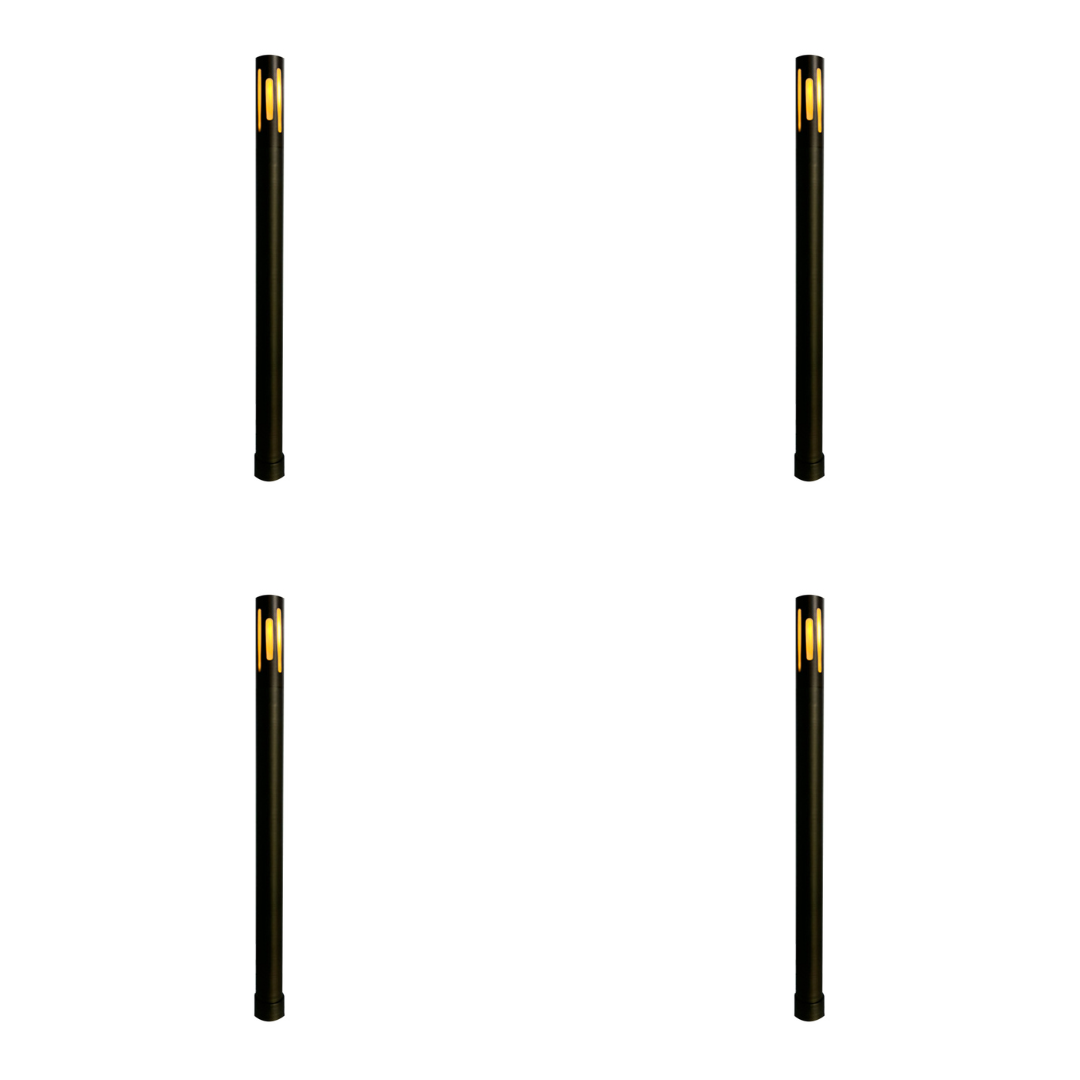 Outdoor Landscape Lighting LED 12V Low Voltage PLB25 4x/8x/12x Package Cast Brass Path and Area Light LED 12V Low Voltage Pathway Outdoor Lighting Landscape Fixture 3W 3000K Bulb 4 Pack