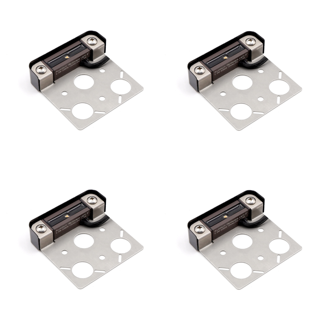 HL01A 0.5W 4x/8x/12x Package 3" Aluminum 2700K Warm White Integrated LED Hardscape Light Low Voltage Landscape Lighting