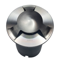 UNS05 Stainless Steel Tri Directional Three Slit In-Ground 12V Low Voltage LED In Ground Landscape Lighting