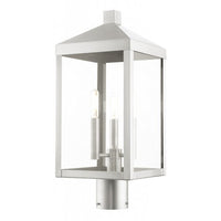 Nyack Outdoor Classics 3 E12 Candelabra Base Light Bulb Socket Medium Outdoor Post Top Lantern 8.25