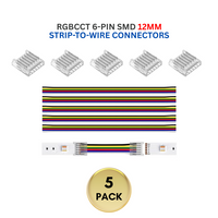 5-Pack SL 6-Pin Low-Voltage for RGBCCT SMD Dotless Strip Light Connectors 12mm