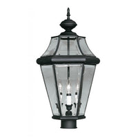 Georgetown Candelabra Base Light 3 Bulb Sockets Large Outdoor Post Top Lantern 23.25