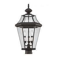 Georgetown Candelabra Base Light 3 Bulb Sockets Large Outdoor Post Top Lantern 23.25