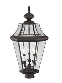 Georgetown Candelabra Base Light 3 Bulb Sockets Large Outdoor Post Top Lantern 23.25