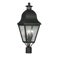 Amwell Candelabra Base 3 Light Bulb Sockets Large Outdoor Post Top Lantern 10.5