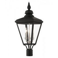 Adams Candelabra Base 3 Light Bulb Sockets Outdoor Large Post Top Lantern 10.625