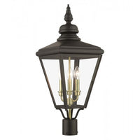 Adams Candelabra Base 3 Light Bulb Sockets Outdoor Large Post Top Lantern 10.625