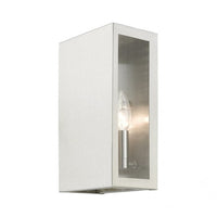 Winfield Outdoor 2 E12 Candelabra Base Light Bulb Sockets Outdoor ADA-Compliant Stainless Steel Wall Sconce 6