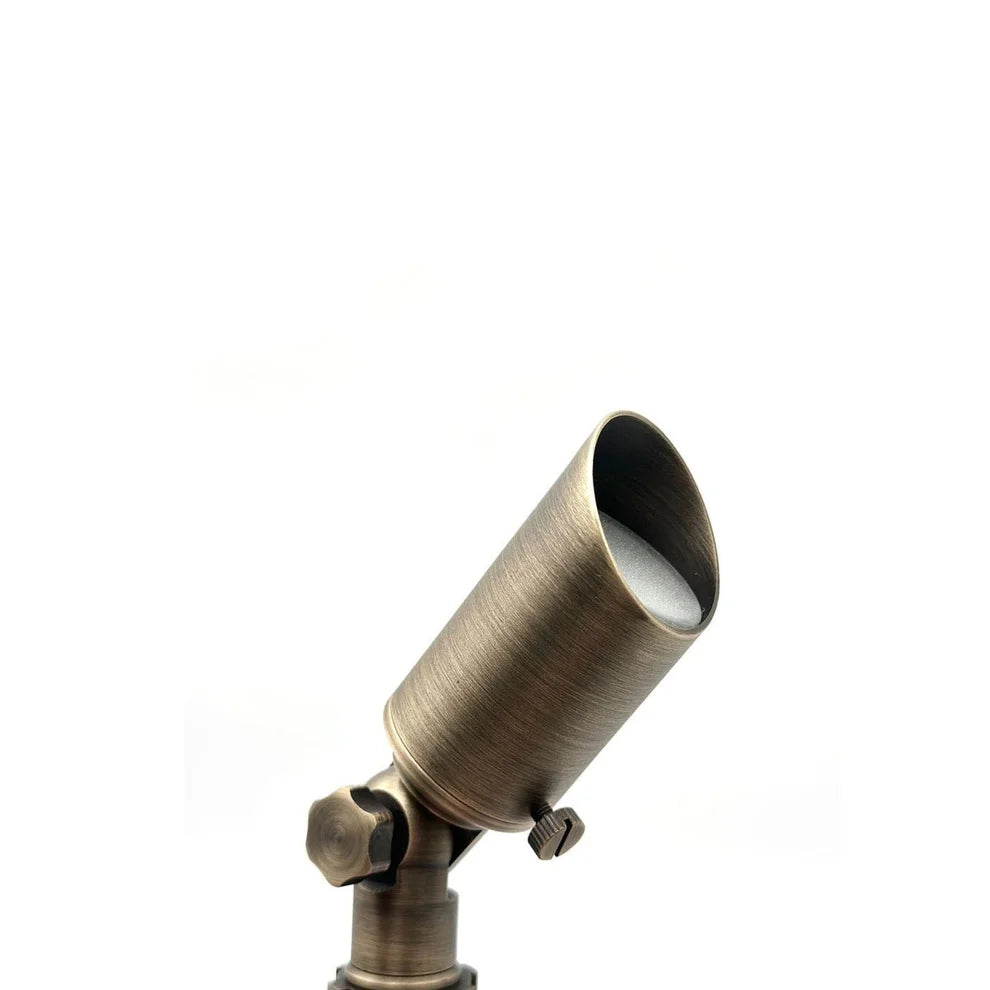 Outdoor Landscape Lighting LED 12V Low Voltage SPBP08 Mortirolo Antique Brass Spotlight Low Voltage Outdoor Lighting