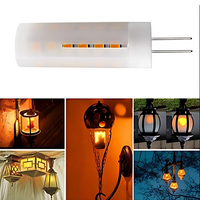 G4 2.5W JC Bi Pin DC12V Tiki Torch Flame Fire Effect 1300K LED Capsule Bulb Energy Efficient