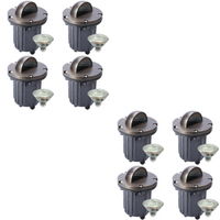 UNB02 4x/8x/12x Package Cast Brass 12V Low Voltage Half Moon Round LED In-ground Well Light IP65 Waterproof with 5W 3000K Bulb