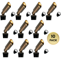 SPBA11 MR8 Mini Brass Spotlight with Fixed Shroud Low Voltage Outdoor Lighting