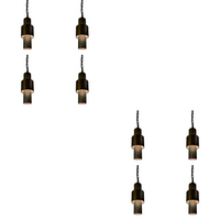 HLB02 4x/8x/12x Package LED 12V Low Voltage Brass Cylinder Pendant Light Hanging Downlight Fixture 5W 3000K Bulb