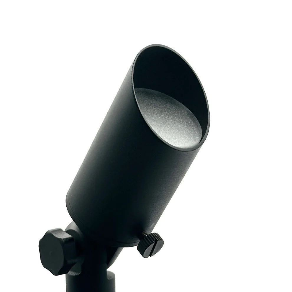 Outdoor Landscape Lighting LED 12V Low Voltage SPBP08 Mortirolo Black Brass Spotlight Low Voltage Outdoor Lighting
