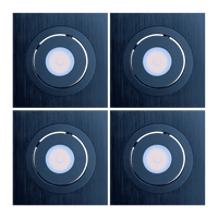 Gabinete de luz de disco LED de aluminio fundido cuadrado empotrado regulable CB06 Downlighting